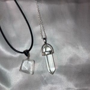 Clear Quartz healing crystal necklace
